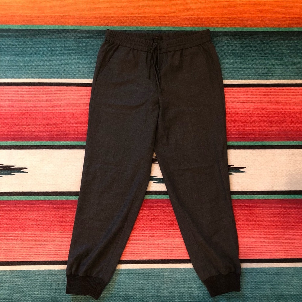Gray J. Crew Wool Blend Joggers